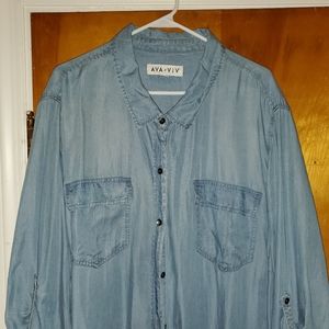 Ava & Viv Plus Size Denim Jacket